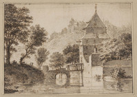 S+ 017
<br/>
Landschap met versterkte stad
<br/>
<em>Rademaker, Abraham (1676/77-1735)</em>
